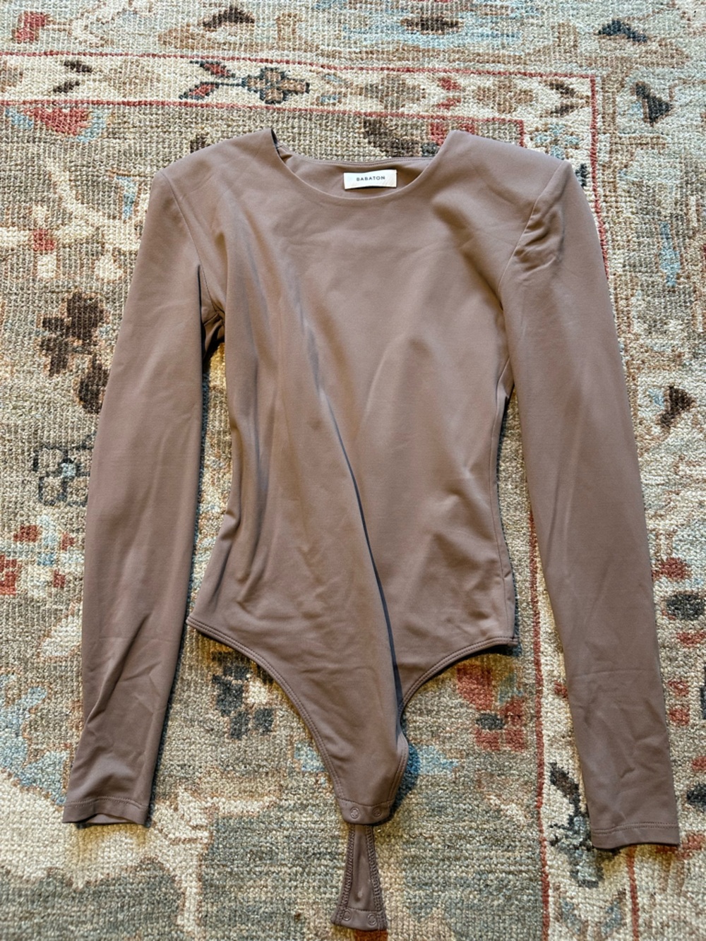 Babaton Artizia Brown Long Sleeve bodysuit